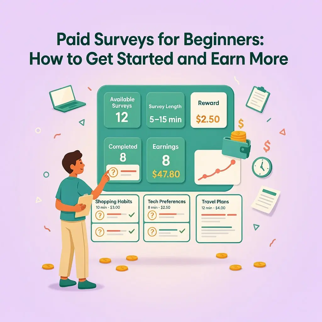 Paid Surveys for Beginners: How to Get Started and Earn More