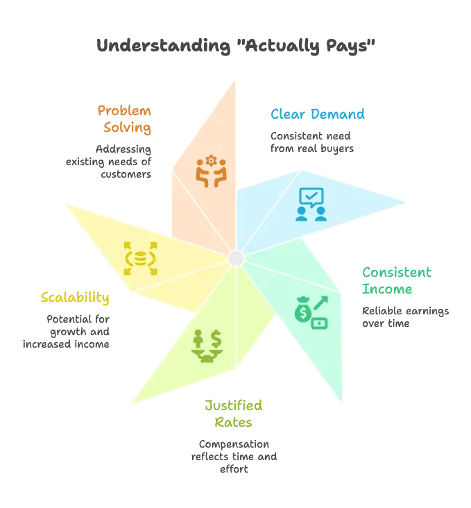 What “actually pays” means (real demand, real money)